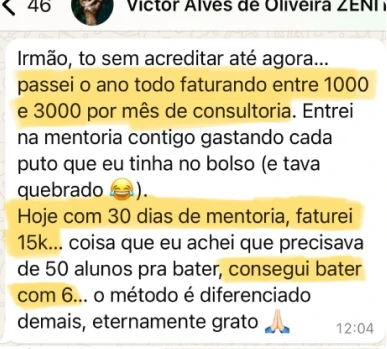 15k por mês sem ter muitos clientes de consultoria online