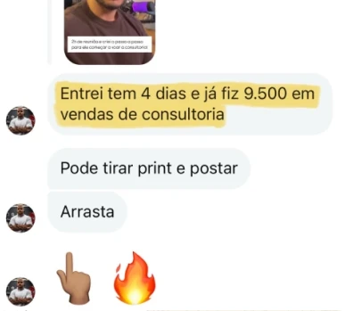 R$ 9.500,00 em 4 dias de mentoria ZENITH