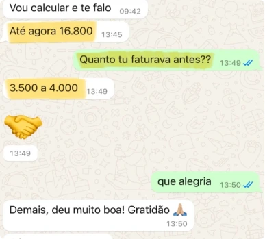 Mais de 16 mil de faturamento em  um mês de mentoria