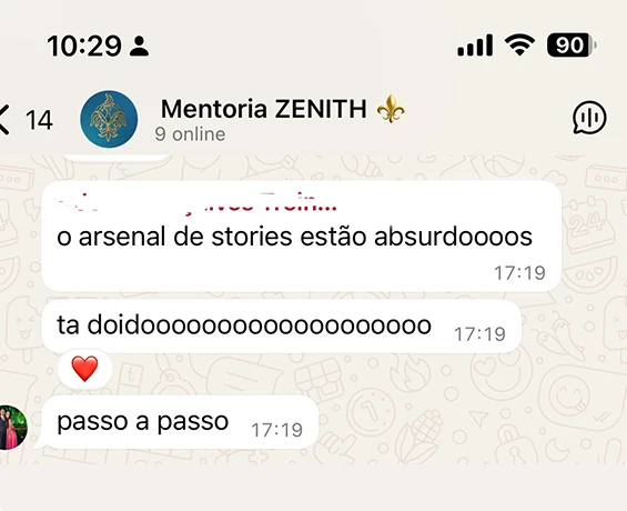 Confira o feedback de nosso aluna