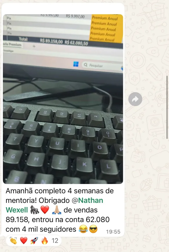 Confira o feedback de nossa aluna