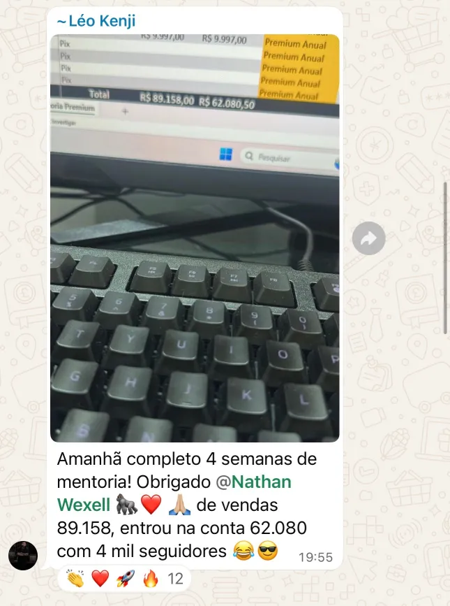 Confira o feedback de nosso aluno