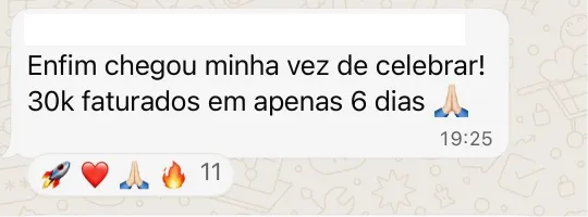 Confira o feedback de nossa aluna