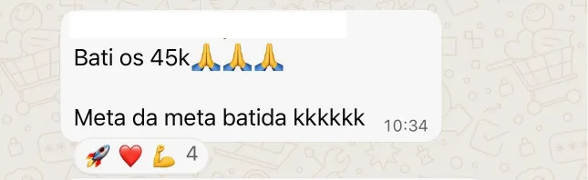 Confira o feedback de nossa aluna