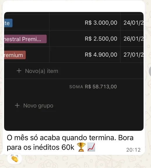 Confira o feedback de nossa aluna